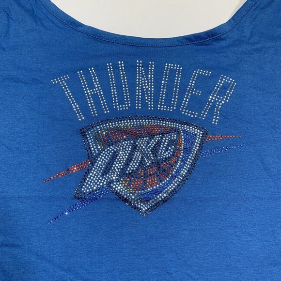 OKC Oklahoma City Thunder Top Women’s Size M G-III 4Her‎ by Carl Banks Blue NBA - Picture 2 of 5